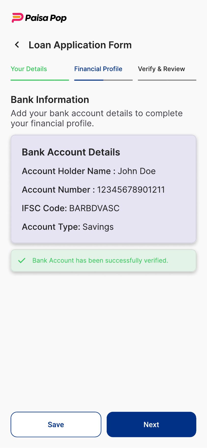PaisaPop final design — Account verified